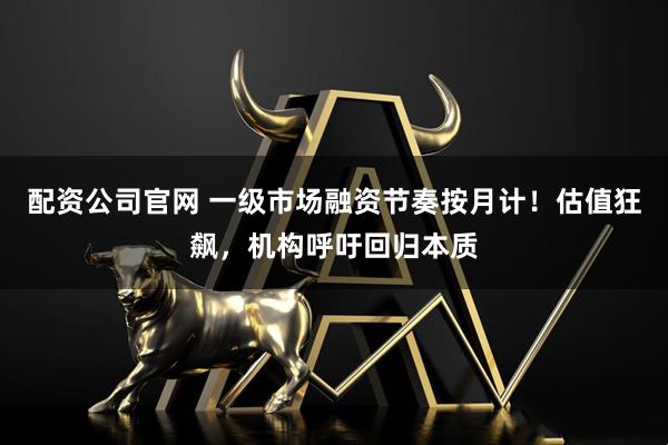 配资公司官网 一级市场融资节奏按月计！估值狂飙，机构呼吁回归本质